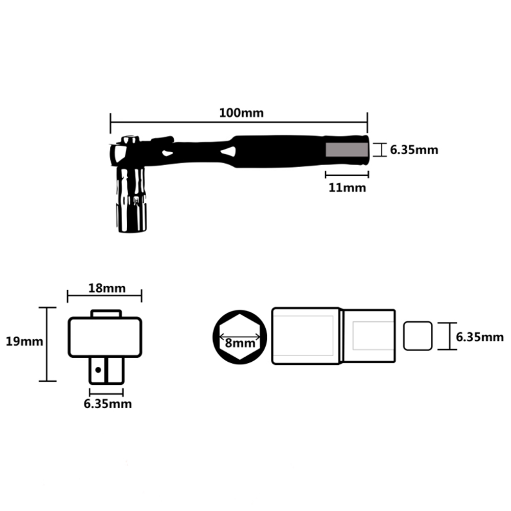 GEMFAN WL-06 1/4 cırcır anahta - Fpv Drone Tool Kit incelemesi ve fiyatı